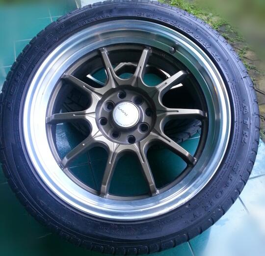 Jual Velg R17 + Ban Achiless 17/45/215 (Doubel PCD; 8 hole - 100/114)