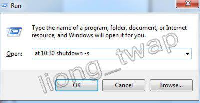 cara timer shutdown windows 10