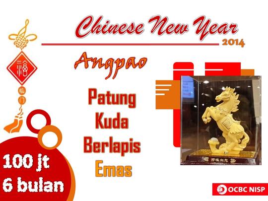 Terjual Promo Tabungan Imlek Chinese New Year Berhadiah Patung Kuda Emas Kaskus