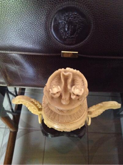 Ukiran vas Chinese Gading Ivory (pre banned era) antik