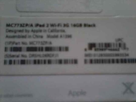 Jual iPad 2 wifi + cell 3G 16gb White MURAH