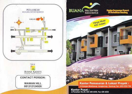 BUANA HILL RESIDENCE. Perumahan Baru Hunian Murah, Top View Bandung Timur