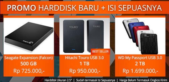 OneLine | Harddisk External dan Internal Division..(WD/Seagate/Hitachi/Toshiba/dll..)