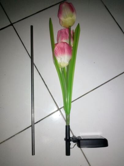 lampu hias taman bunga tulip solar cell