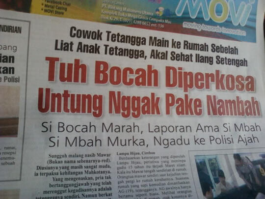 Kumpulan Judul Konyol Dan Gila Koran Lampu Merah Page 5 Kaskus