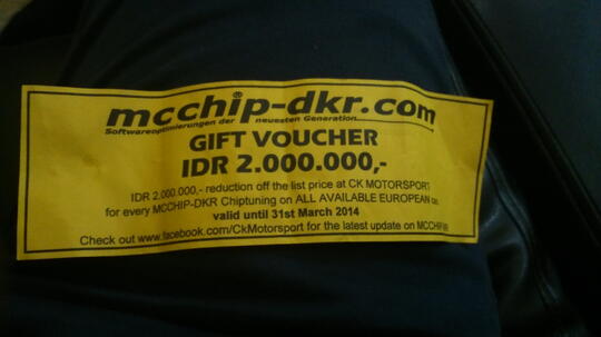 JUAL Gift Voucher CK Motorsport Rp 2.000.000 (Jakarta)