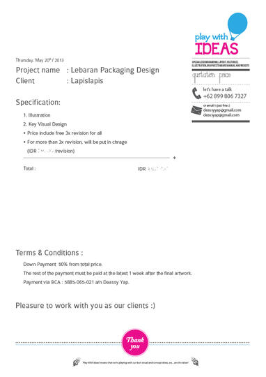 Invoice Fakturnota Kreatif Para Graphic Dan Web Designer