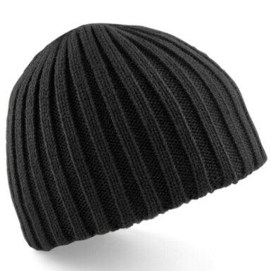 Cari kupluk pendek Straight Line Rib Knit Beanie