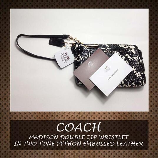 coach python wristlet