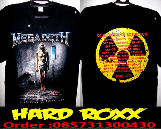Terjual TSHIRT MEGADETH TOUR | KASKUS