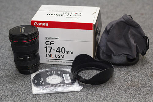 Lensa Canon 17 - 40 mm f4 L USM, kode UA, DS Mei 2014