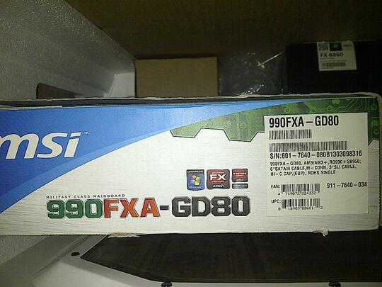 MSI 990FXA-GD80 + FX8350 BARU 1 BULAN