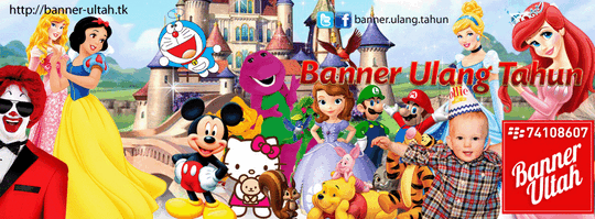 BACKDROP ULTAH ANAK TEMA KARAKTER