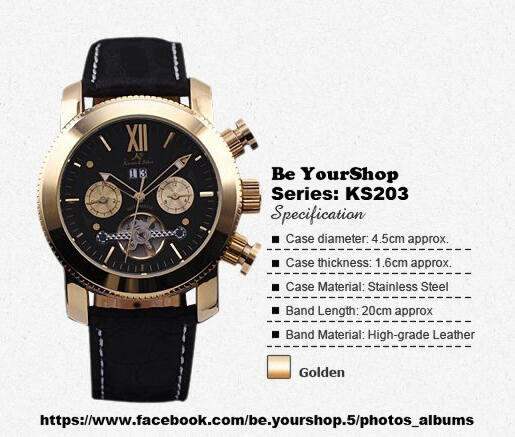 Ready Stock 'Kronen Sohne' jam tangan mekanik tanpa baterai
