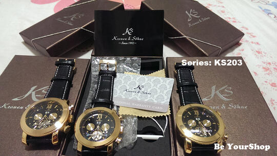 Ready Stock 'Kronen Sohne' jam tangan mekanik tanpa baterai