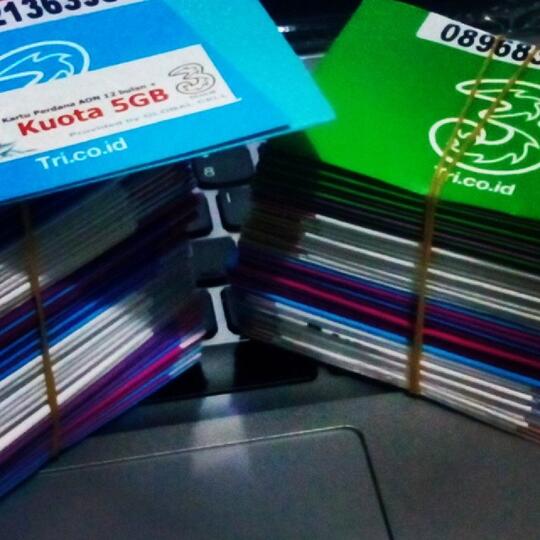 Perdana TRI AoN 6GB, 10GB, 21GB, 24GB, 30GB Tangerang
