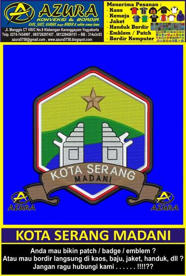 Terjual Azura Bordir Jogja Badge Emblem Patch Logo Kota Serang Madani Kaskus