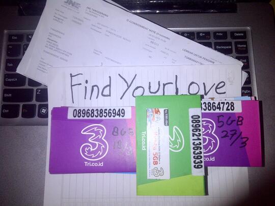 Perdana TRI AoN 6GB, 10GB, 21GB, 24GB, 30GB Tangerang