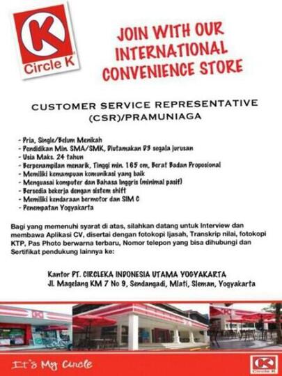 Pramuniaga Circle K Yogyakarta Kaskus