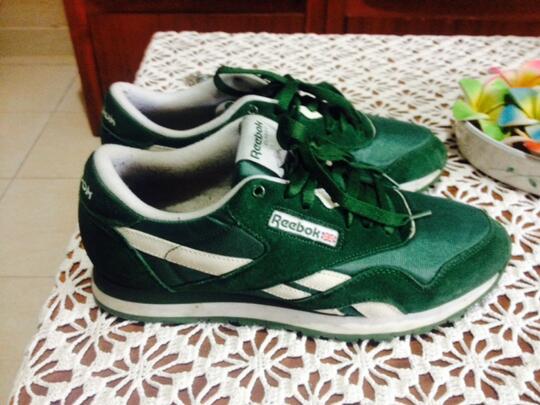 reebok classic nylon green