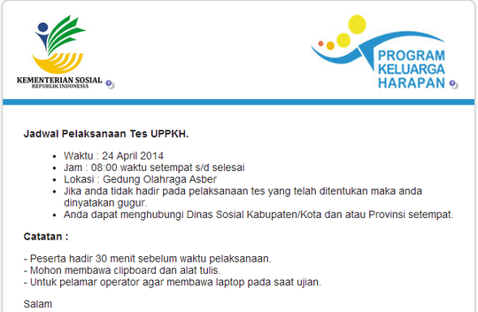 Ask Honor Pendamping Dan Operator Program Keluarga Harapan