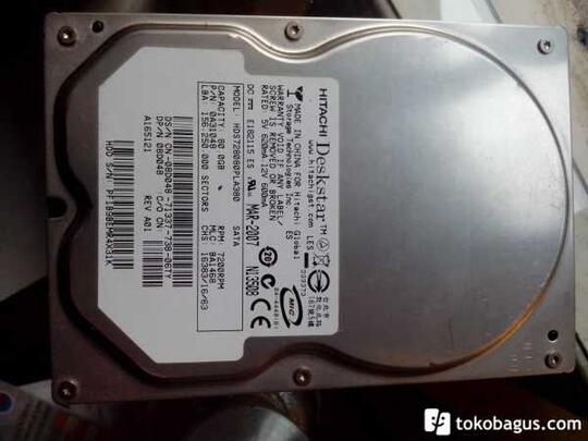 Hdd 80GB sata hitachi mantap