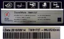 Laptop acer travelmate 8172
