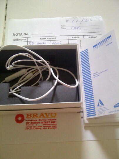 SAMSUNG GALAXY S3 I9300 WHITE GARANSI