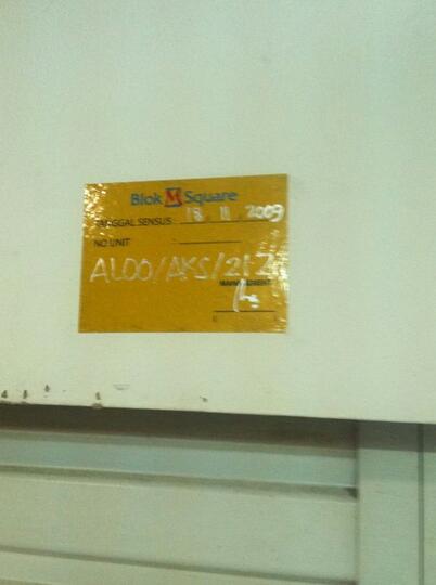 DIJUAL : KIOS di BLOK M SQUARE