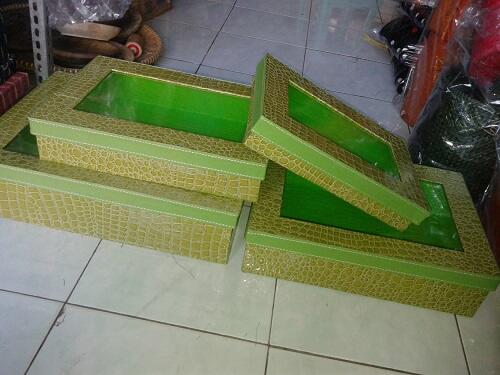 Kotak Hantaran Pernikahan Vynil hijau Kerajinan Rajapolah