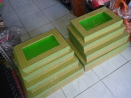 Kotak Hantaran Pernikahan Vynil hijau Kerajinan Rajapolah