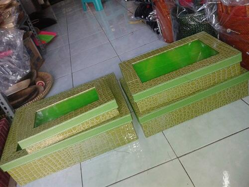 Kotak Hantaran Pernikahan Vynil hijau Kerajinan Rajapolah