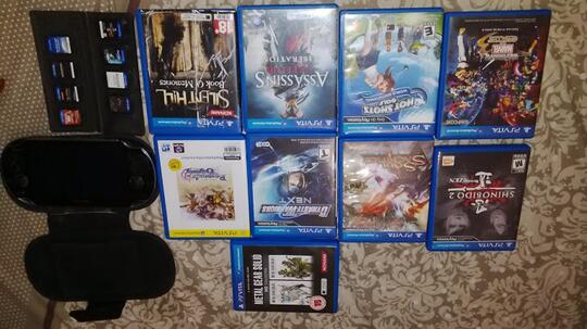ps vita wifi hitam + 12 game fisik