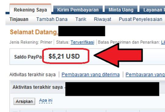 JUAL SALDO P A Y P A L HALAL VERIVIED RATE BCA