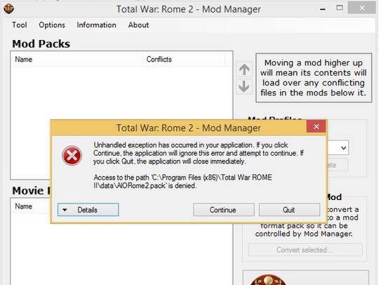 rome 2 total war mod manager