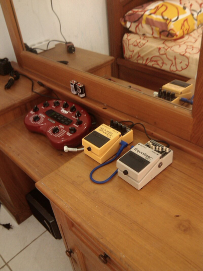 efek gitar stompbox boss equalizer ge-3 & accoustic simulator ac-3