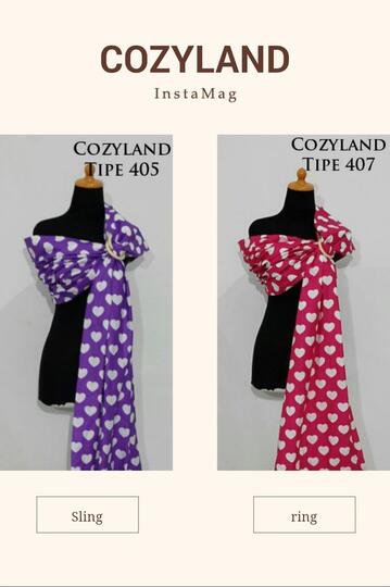 Sling ring Cozyland ( gedongan ring bayi modern ), dijamin gaya dan nyaman
