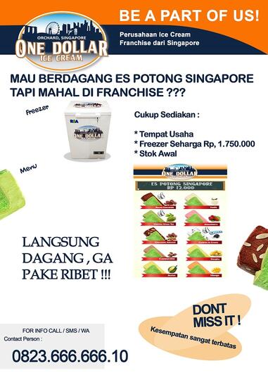 FRANCHISE ICE POTONG SINGAPORE FREE - LIMITED !!