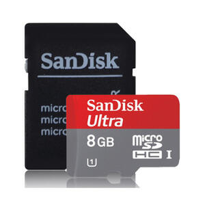 Micro SD Card SanDisk 8GB Ultra (Class 10) - Class10 8 GB SDHC