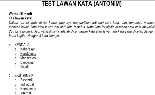 JUAL SOAL PSIKOTES PAHE (Paket Hemat) + Kunci Jawaban