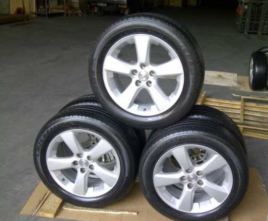Jual Velg oem Lexus Harrier 5buah. + ban michelin 235 / 55 / r18. pcd 5x114