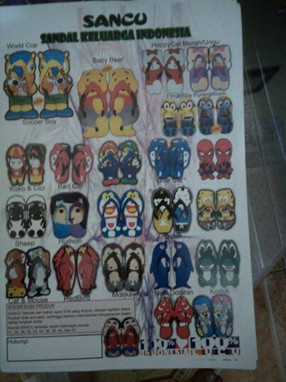 SANCU - sandal lucu ( Bahan Spon Plastik )