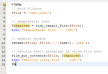 Repair php