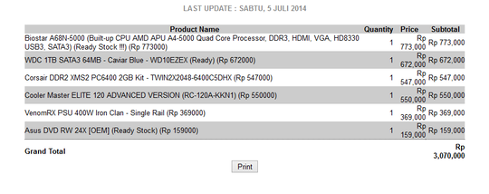 ^_^ WTS CPU Mini ITX AMD APU A4 QUAD CORE + USB 3 + HDMI + CASING COOLER MASTER