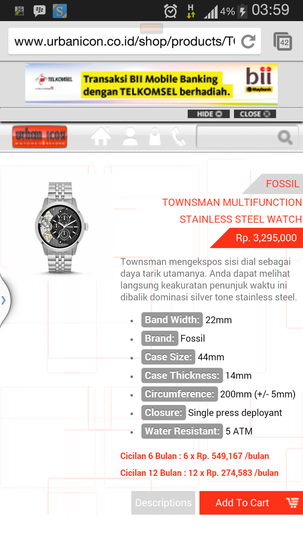 Terjual jam fossil twist multifunction 
