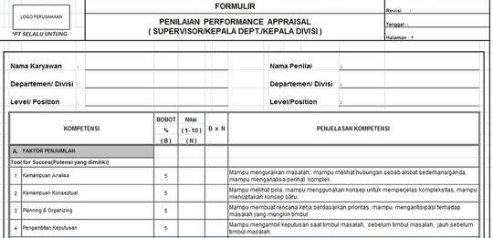 Contoh Formulir-formulir yang dibutuhkan HRD Perusahaan