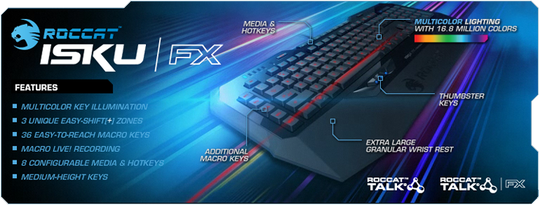 KEYBOARD GAMING ROCCAT ISKU FX MULUS JARANG PAKAI