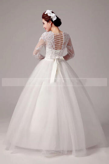 Terjual Long Sleeve With Wrap Ball Gown 