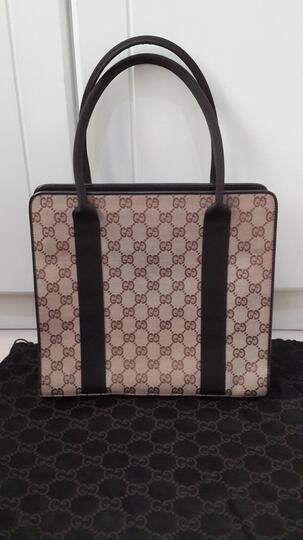 gucci brown monogram tote bag