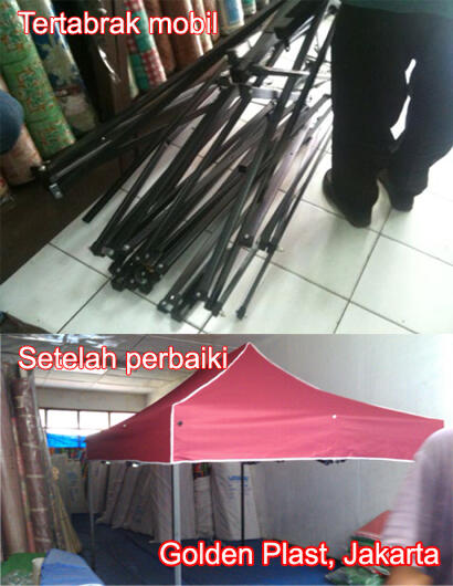 JUAL Tenda Lipat American Matic besi hitam 2x2, 2x3, 3x4, 3x6